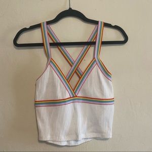 Rainbow crop top